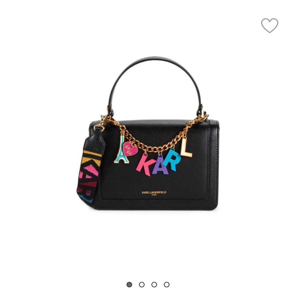 Karl Lagerfeld Paris 
Simone Charm Logo Shoulder Bag ( NEW)